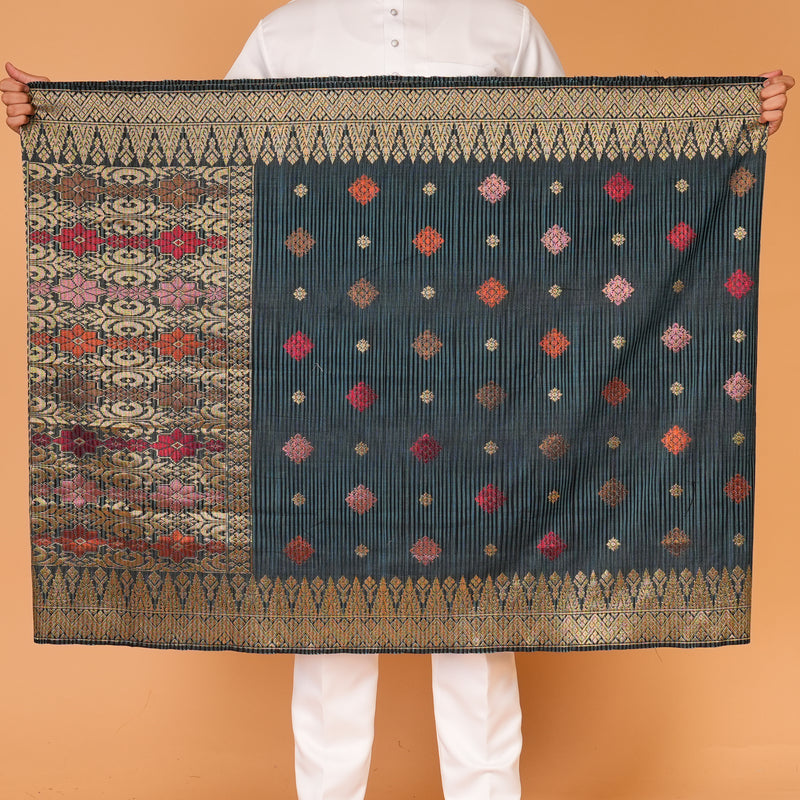 TEAL BLUE GOLD - Mix | Exclusive Handmade (2.5 Meter)