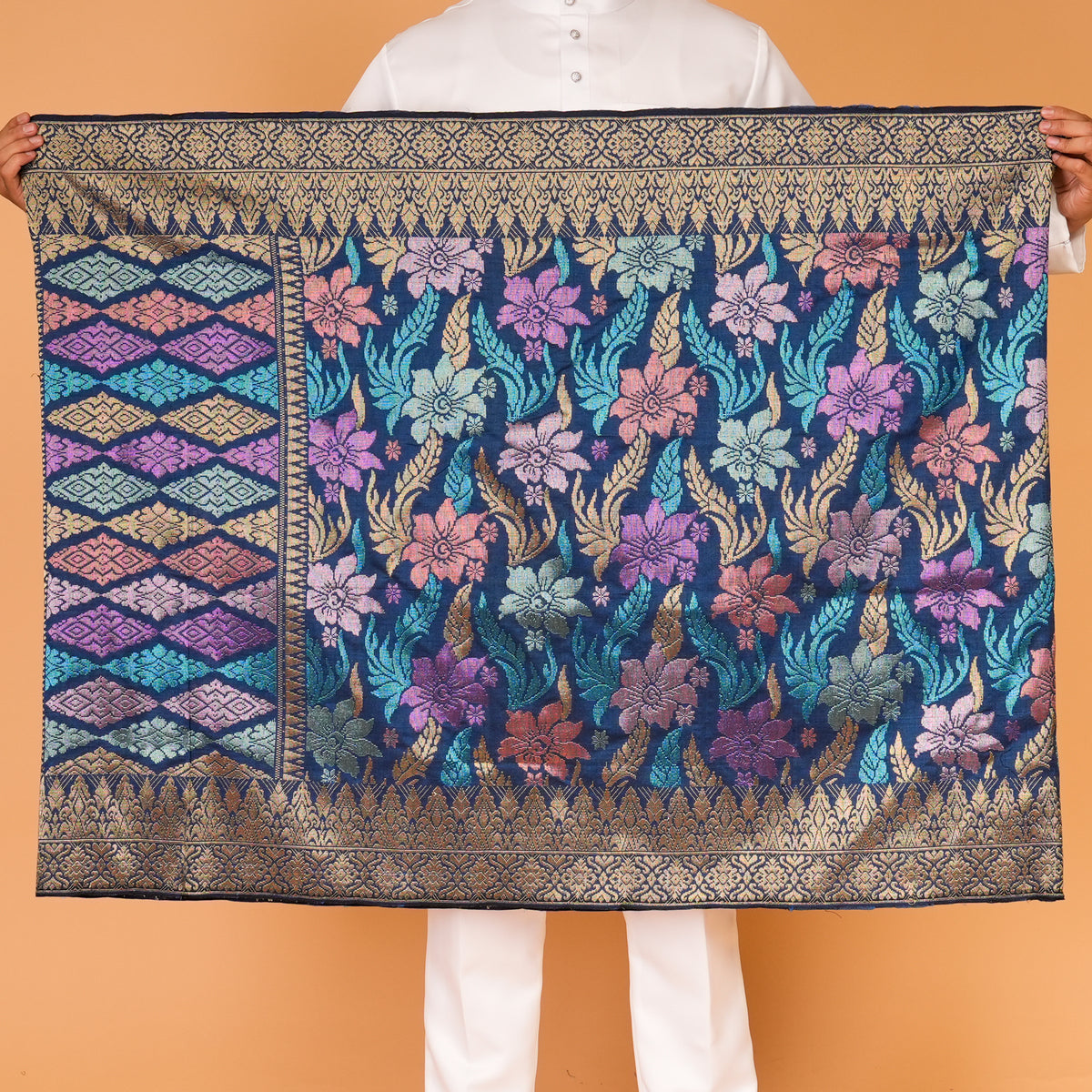 NAVY BLUE GOLD - Mix | Premium Handmade (2.5 Meter)