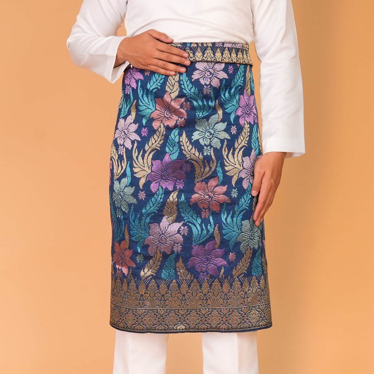 NAVY BLUE GOLD - Mix | Premium Handmade (2.5 Meter)