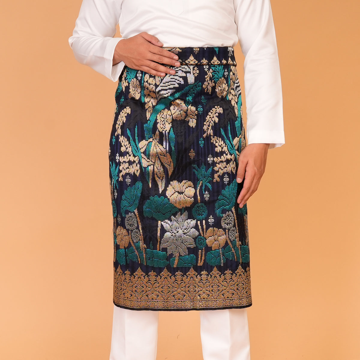 NAVY BLUE - GOLD Mix (Jalur) | Royal Handmade (2.5M)