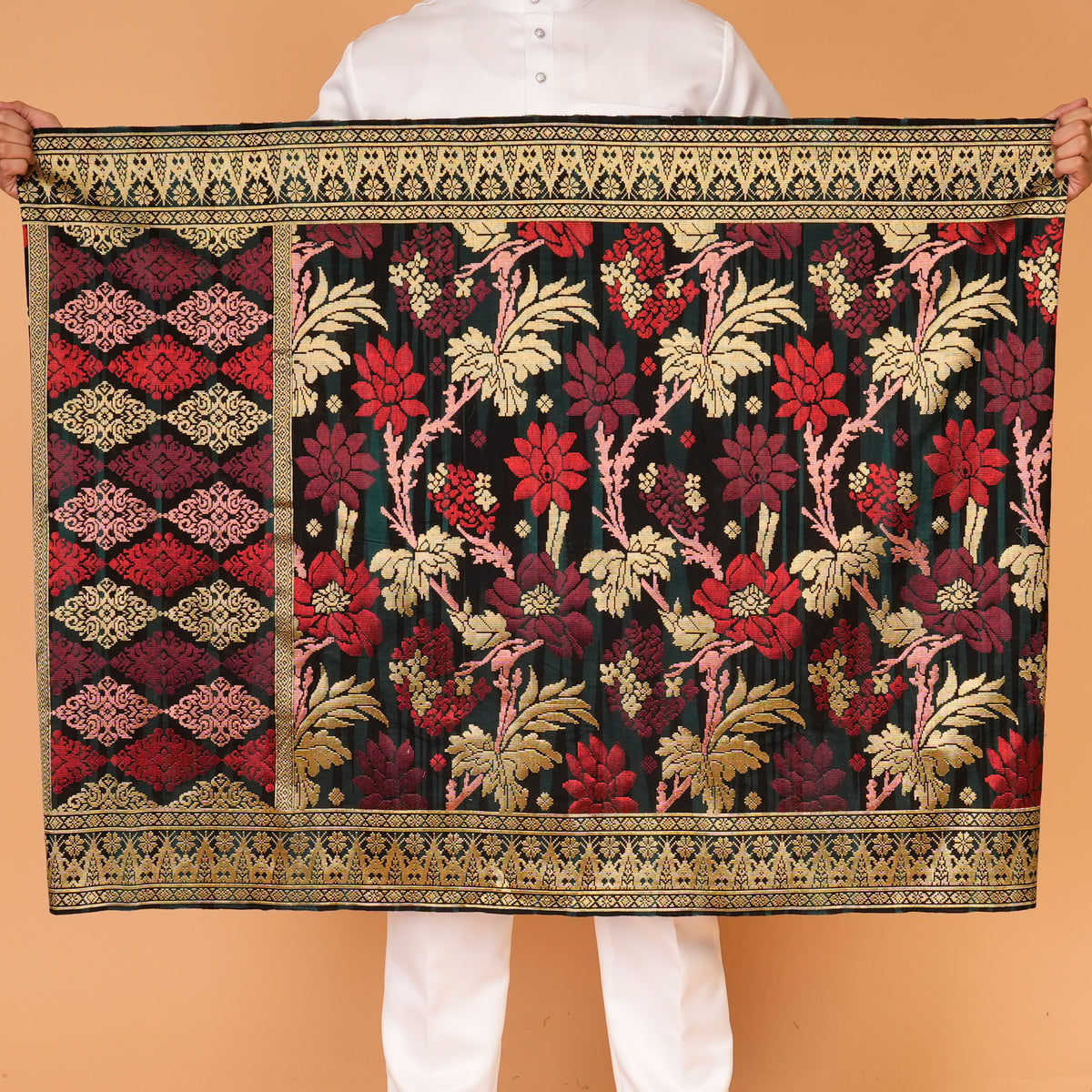 DARK EMERALD GREEN - GOLD Mix (Jalur) | Royal Handmade (2.5M)