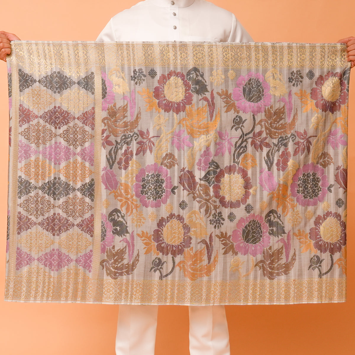 GREY JALUR- GOLD Mix | Royal Handmade (2.5 Meter)