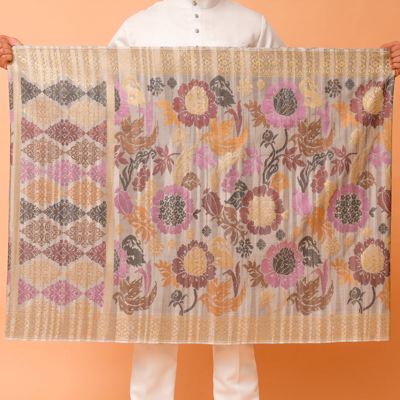 GREY JALUR- GOLD Mix | Royal Handmade (2.5 Meter)