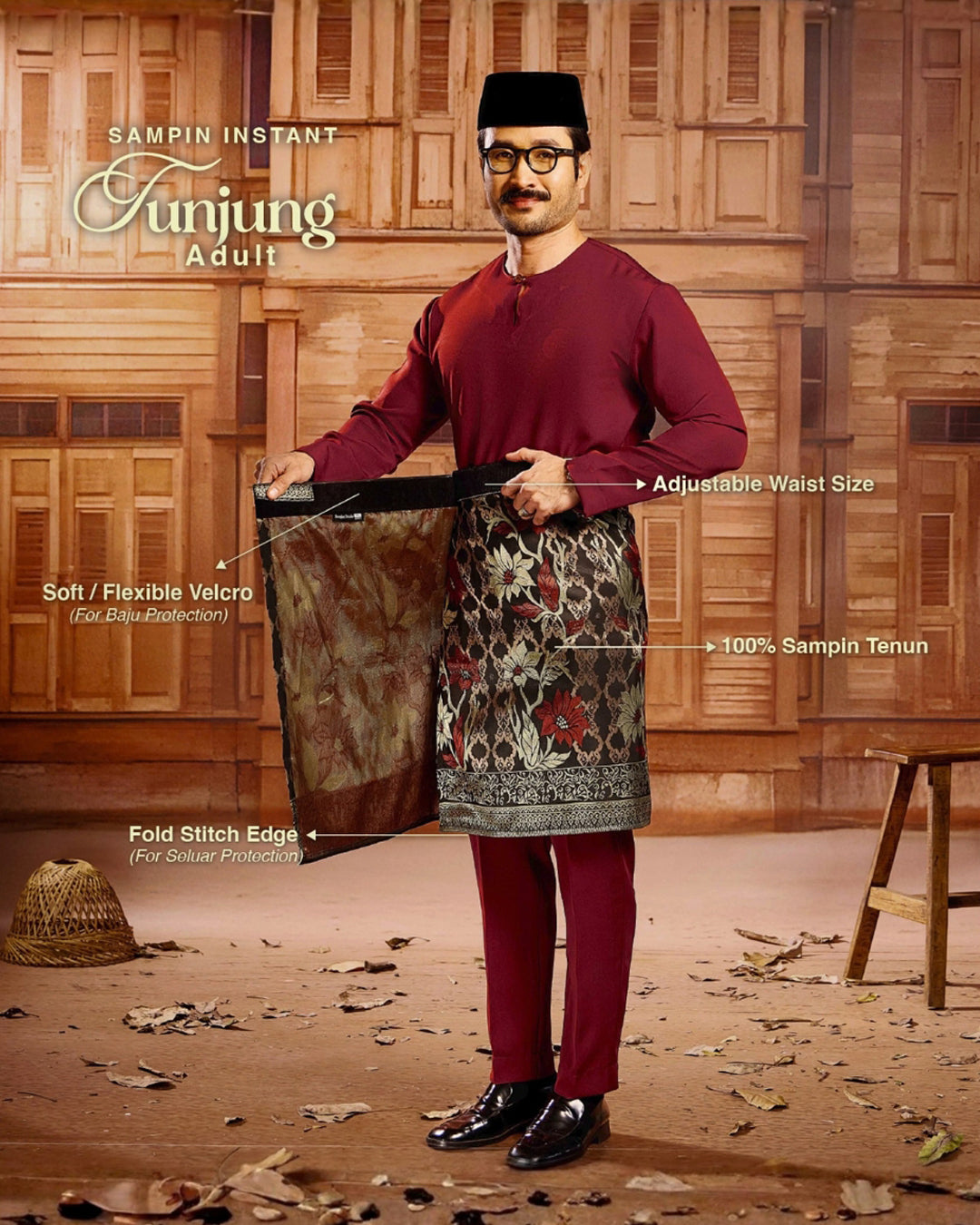 SAMPIN TUNJUNG (ADULT) - BLACK SILVER (TJ01)