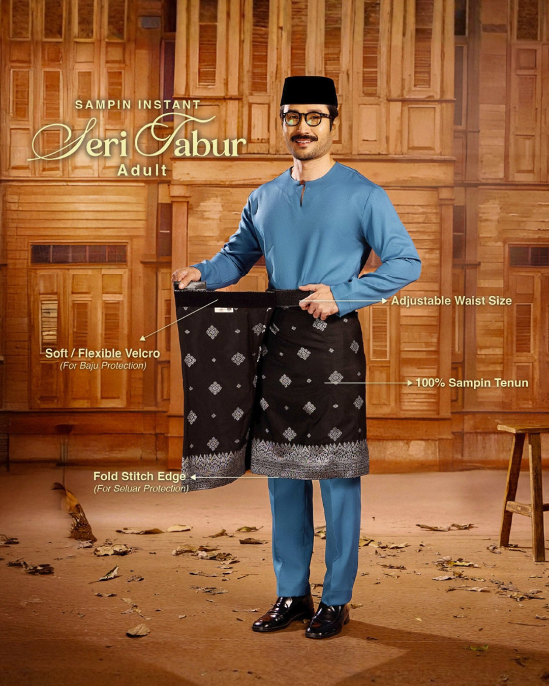 INSTANT SERI TABUR (ADULT) | Black Silver (SR04)