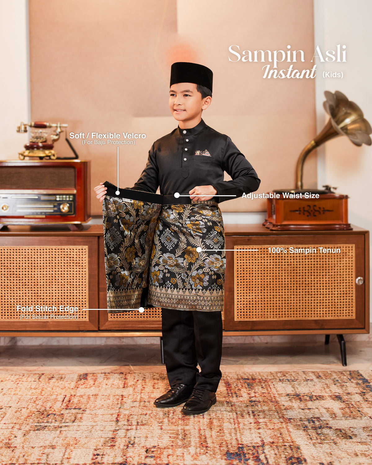 INSTANT MAJESTIC KIDS | Black Gold/Mix (SMO77)