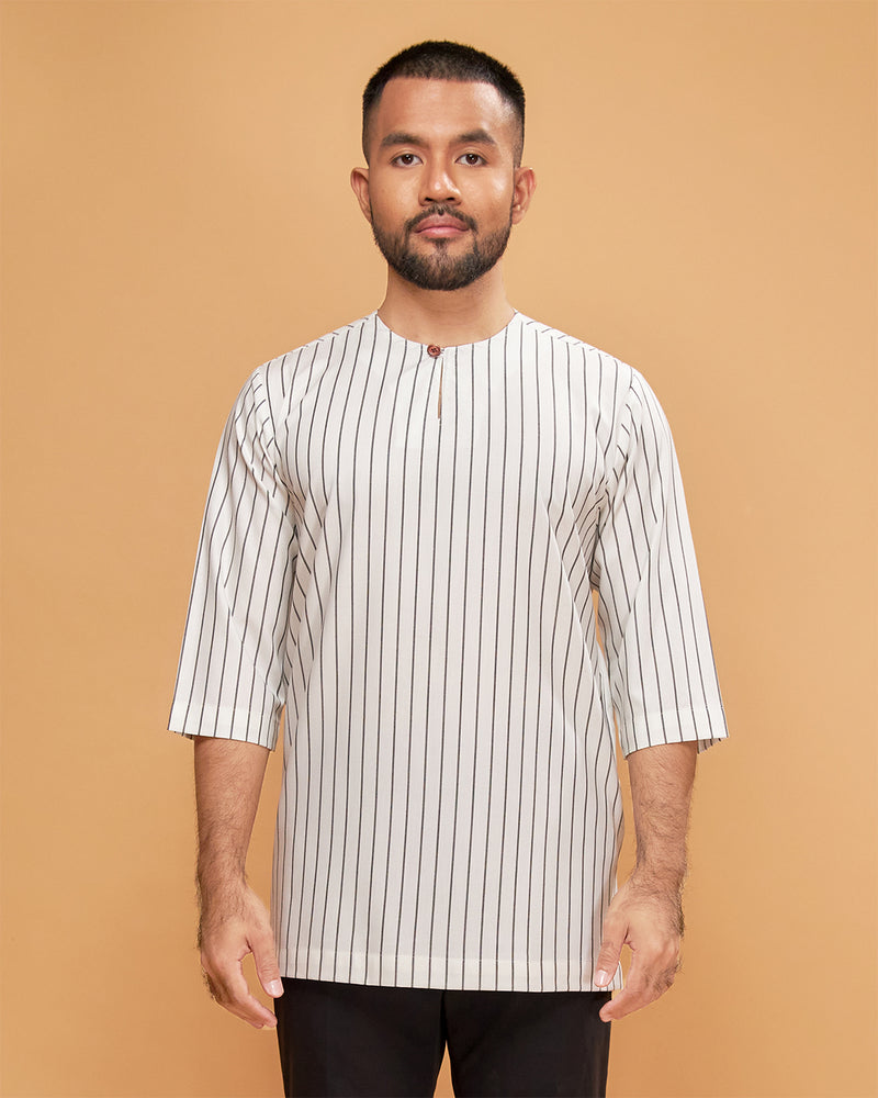 KURTA HADI (STRIPES) - WHITE