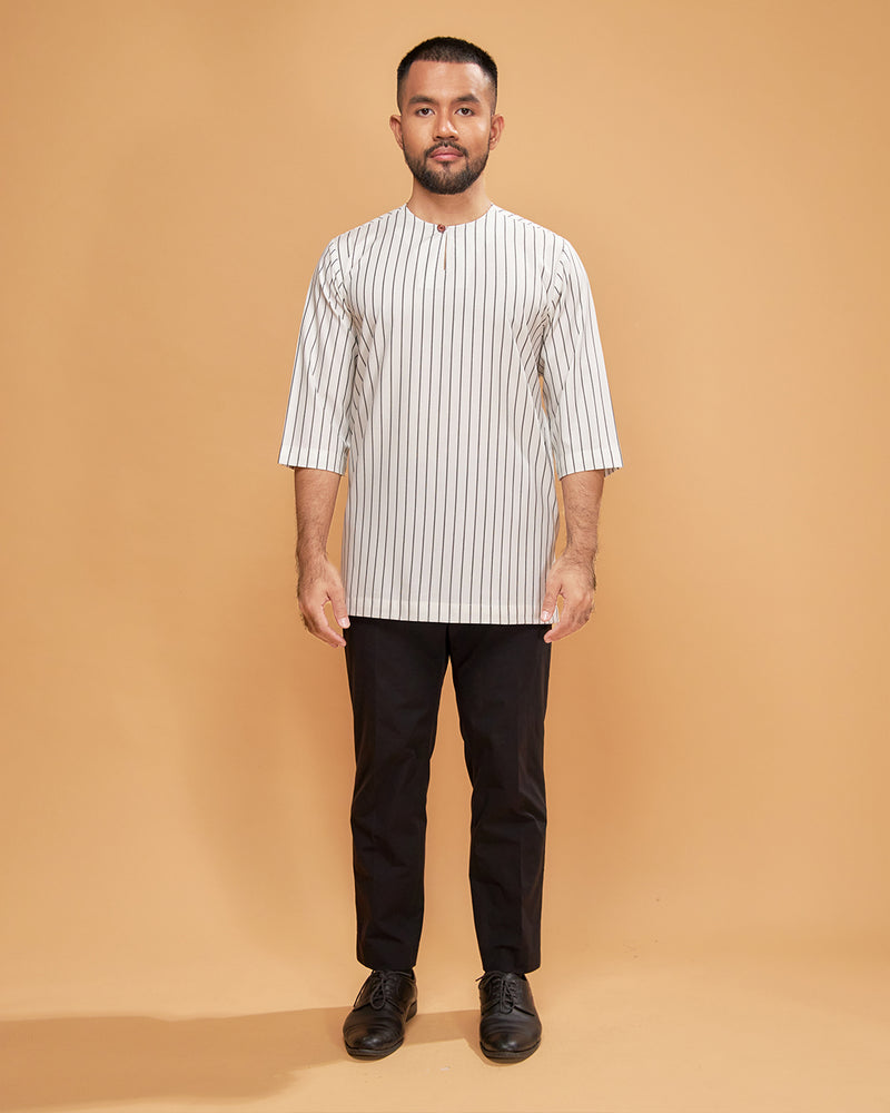 KURTA HADI (STRIPES) - WHITE