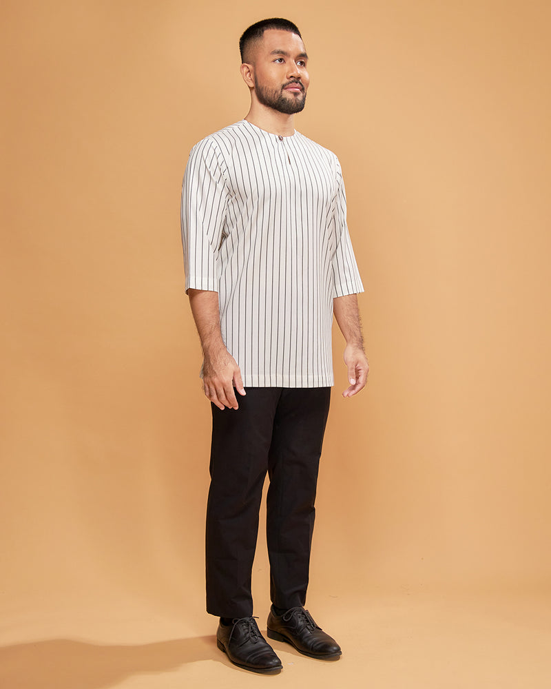 KURTA HADI (STRIPES) - WHITE