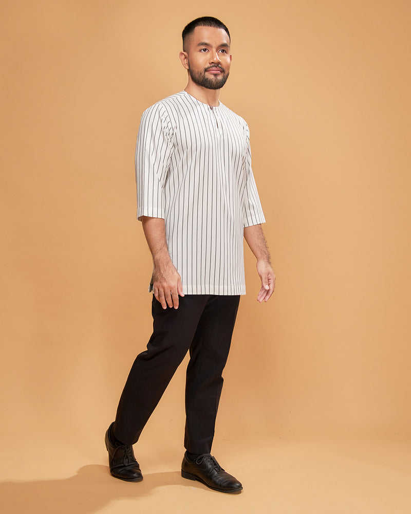 KURTA HADI (STRIPES) - WHITE