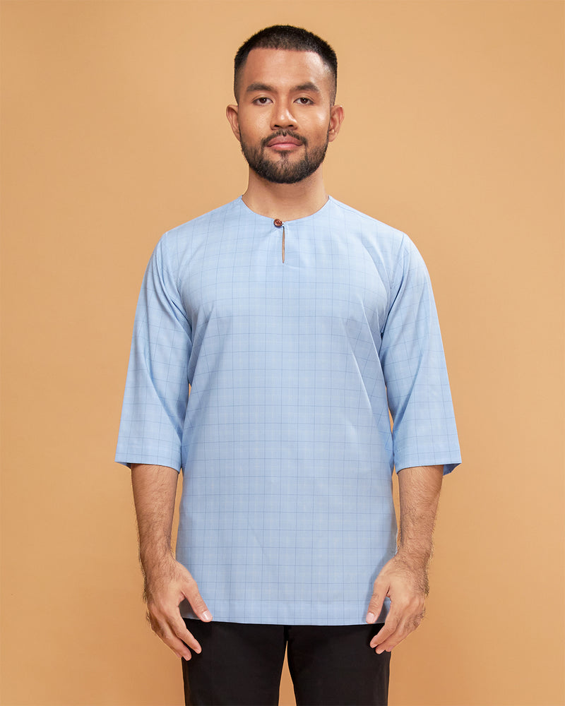 KURTA JEBAT (Checked) - BABY BLUE