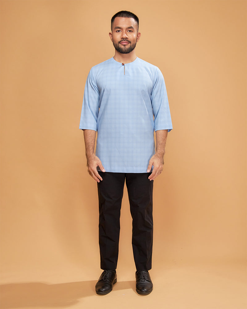 KURTA JEBAT (Checked) - BABY BLUE