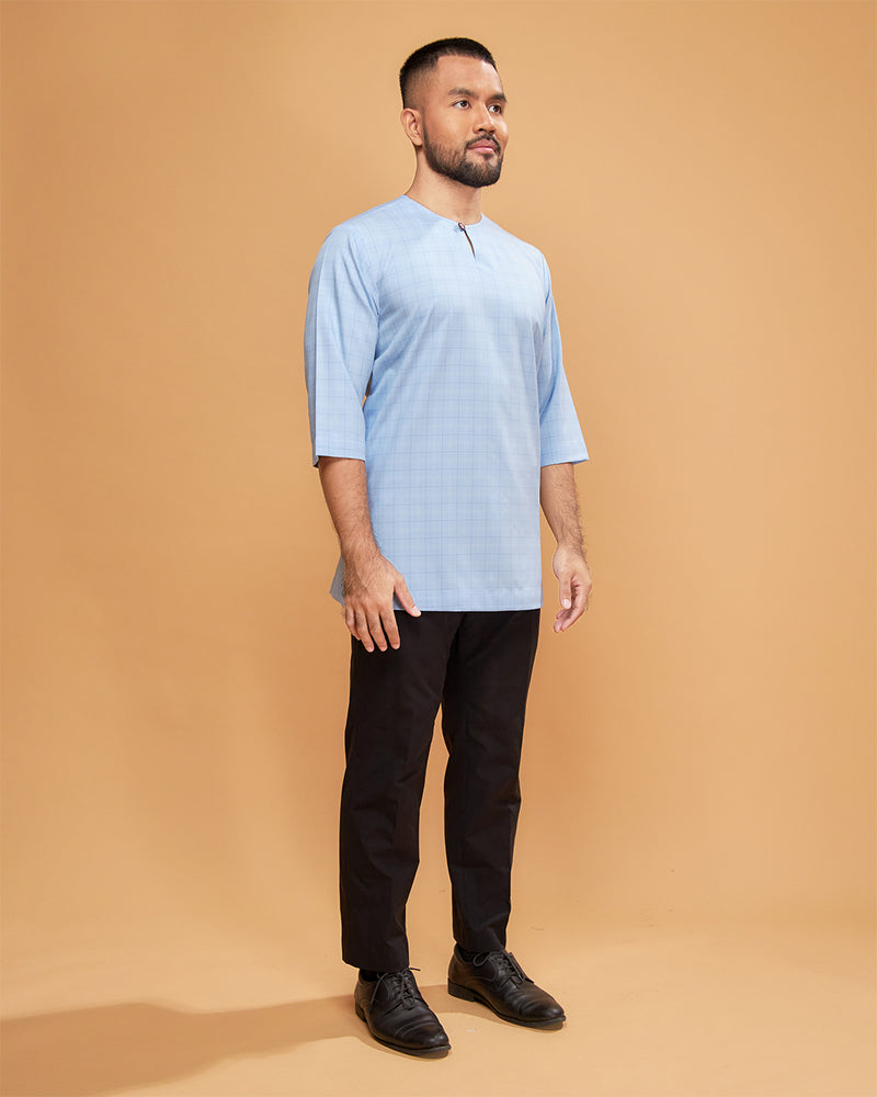 KURTA JEBAT (Checked) - BABY BLUE