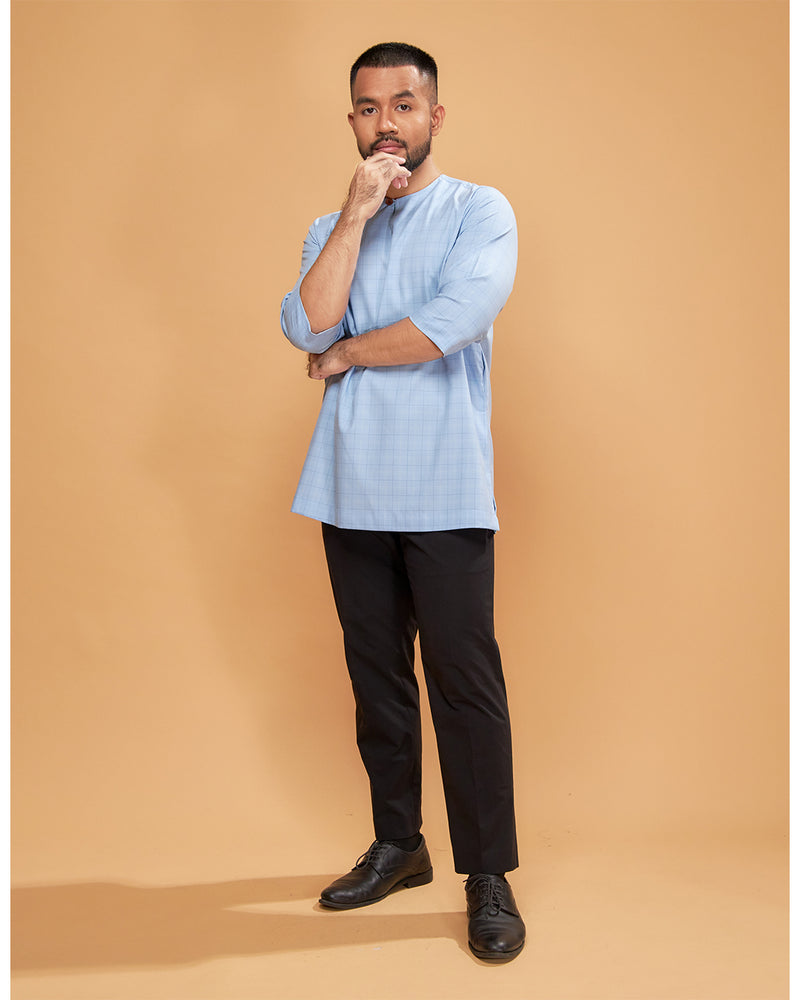 KURTA JEBAT (Checked) - BABY BLUE