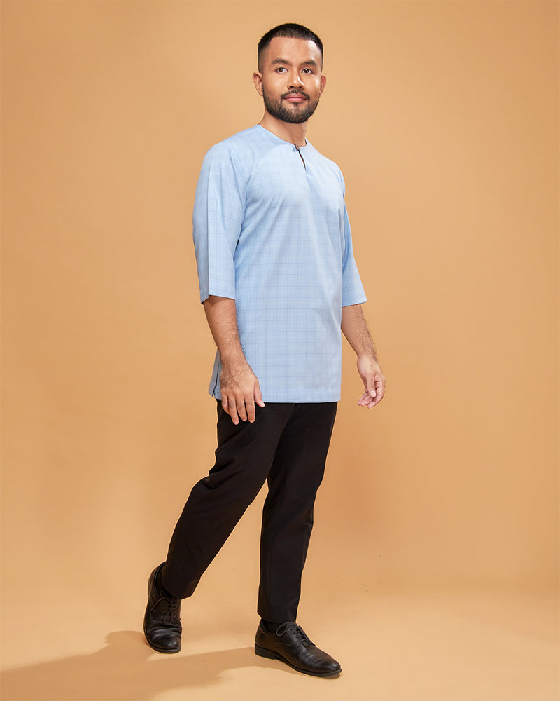 KURTA JEBAT (Checked) - BABY BLUE