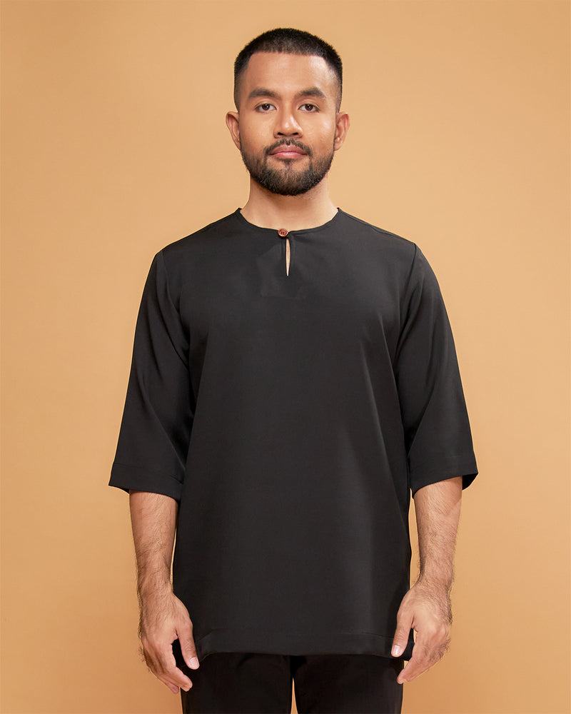 KURTA ARJUNA (Plain) - BLACK