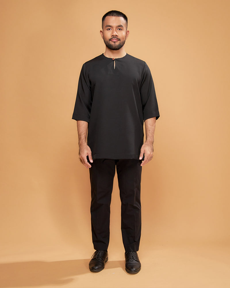 KURTA ARJUNA (Plain) - BLACK