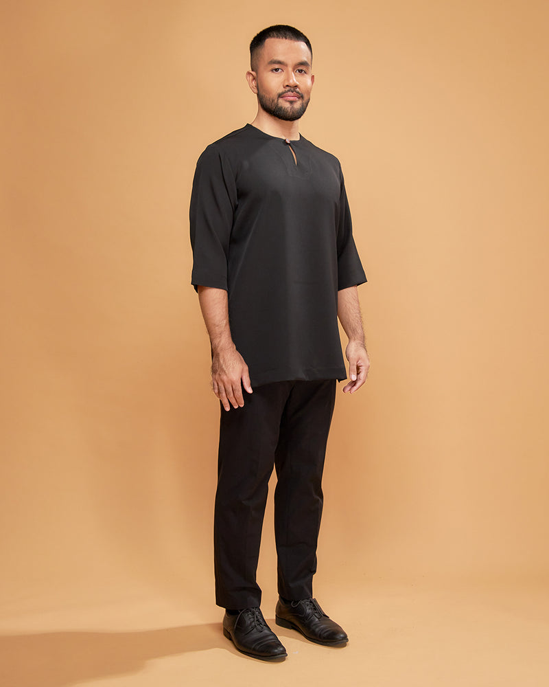 KURTA ARJUNA (Plain) - BLACK