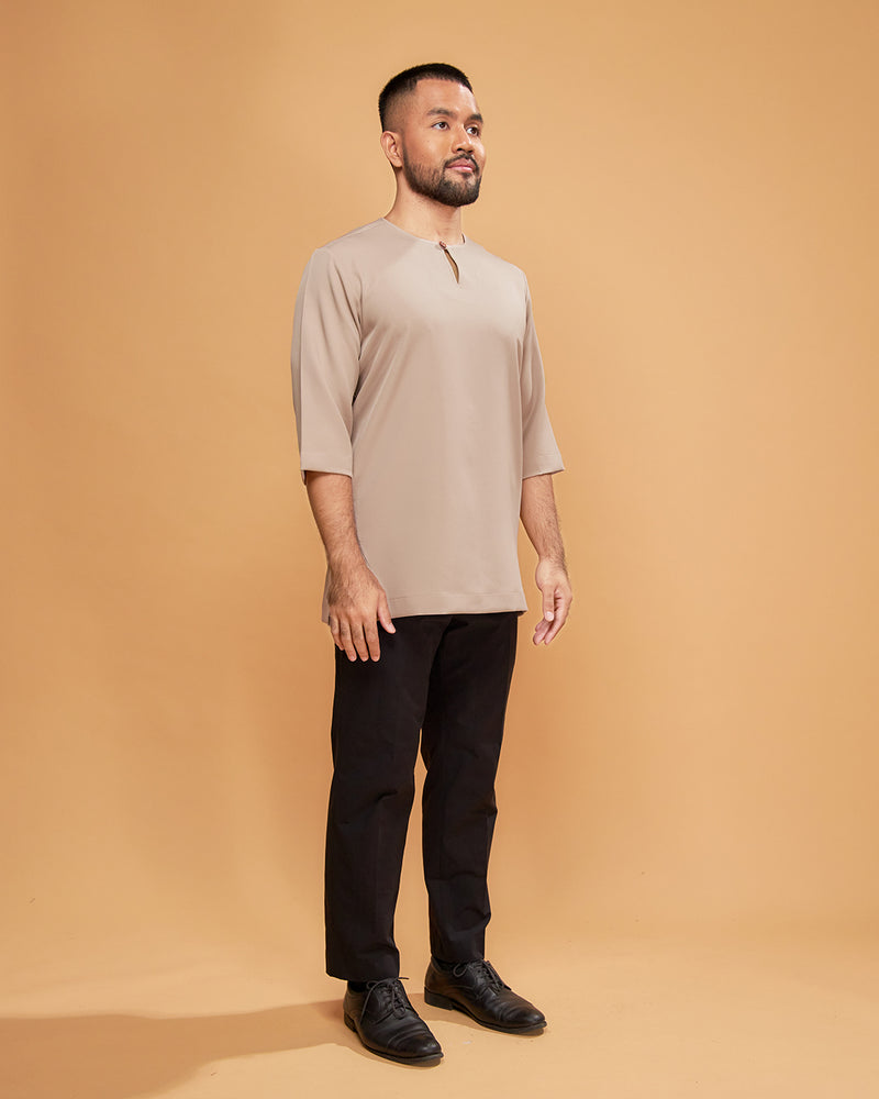 KURTA ARJUNA (Plain) - LIGHT BROWN