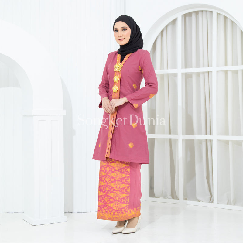 DUSTY PINK - GOLD | Kurung Anggun - Kebaya