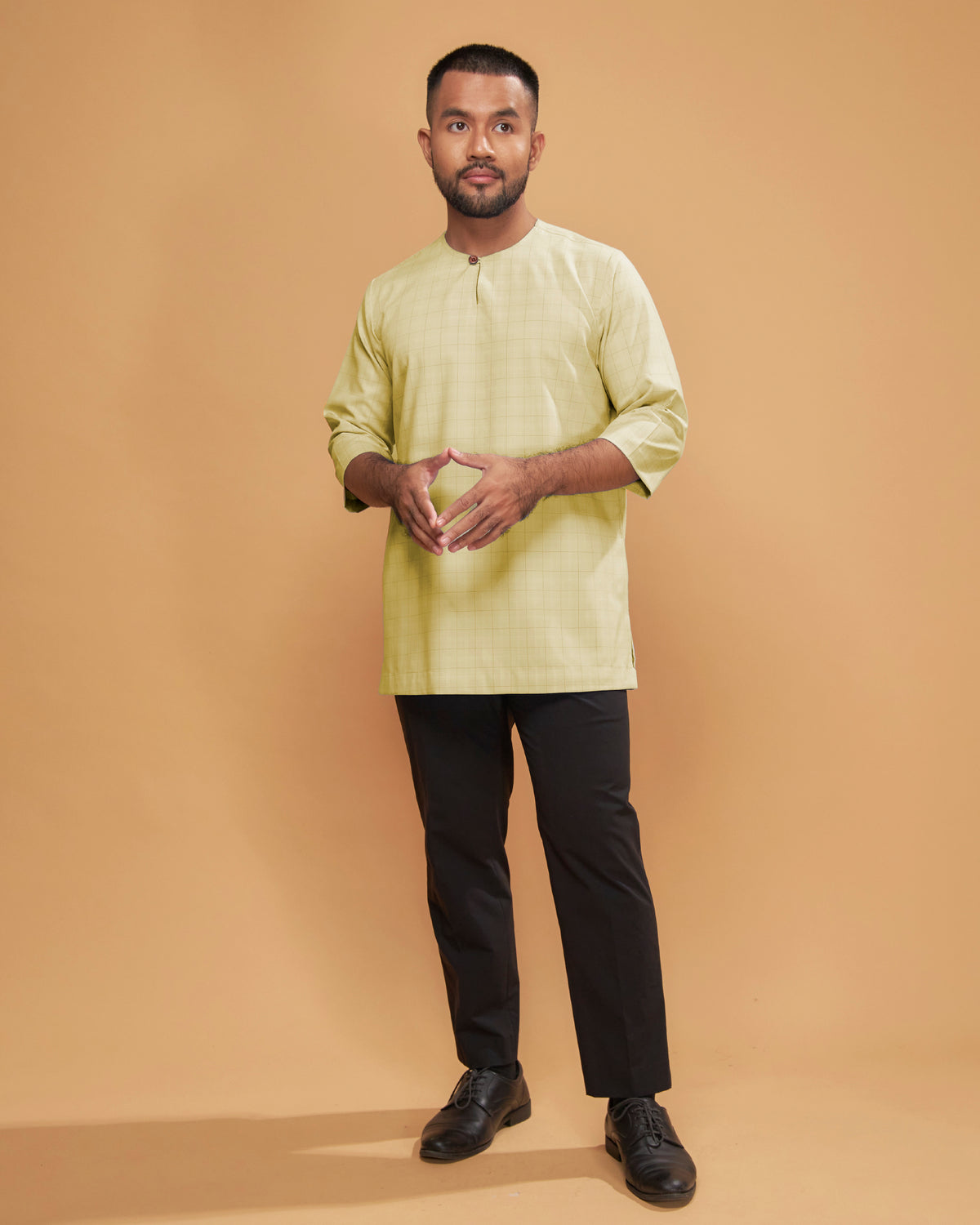 KURTA JEBAT (Checked) - SOFT YELLOW