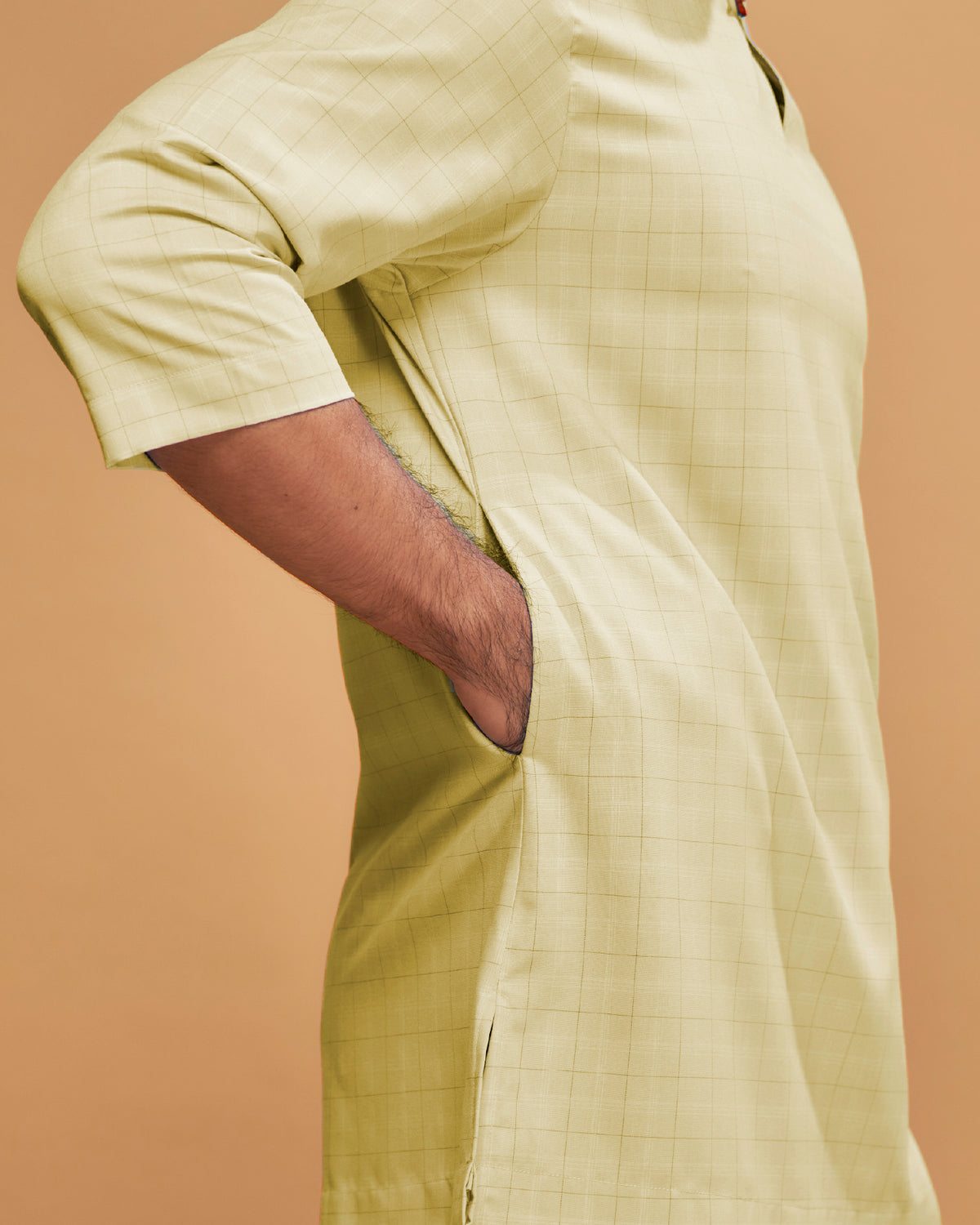 KURTA JEBAT (Checked) - SOFT YELLOW