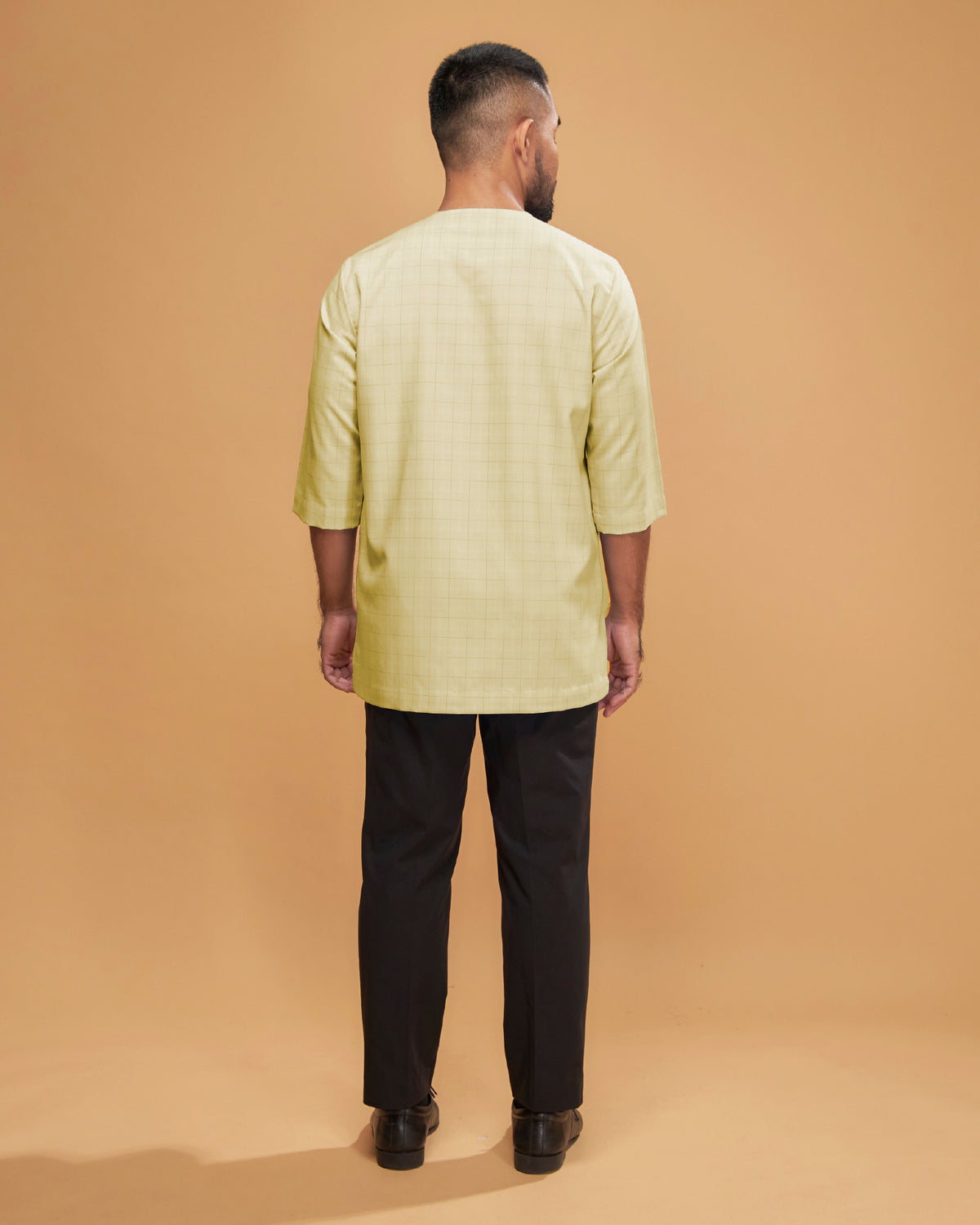 KURTA JEBAT (Checked) - SOFT YELLOW