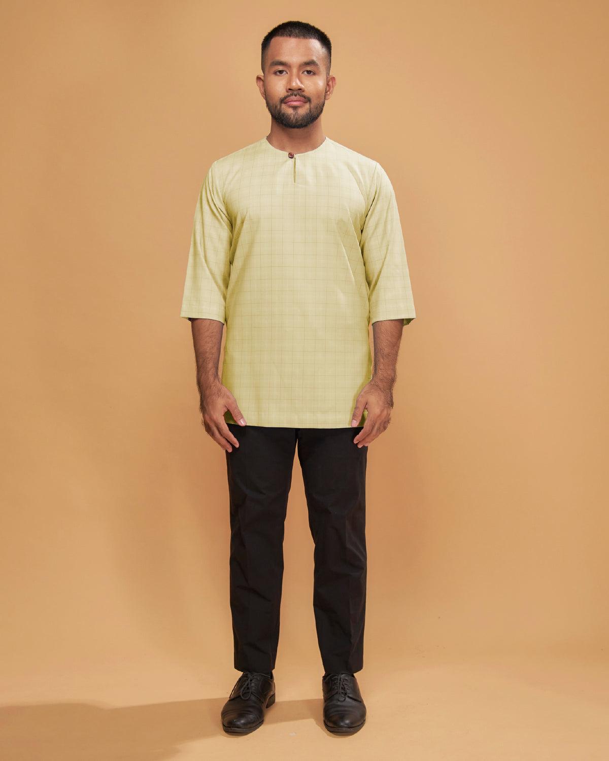 KURTA JEBAT (Checked) - SOFT YELLOW