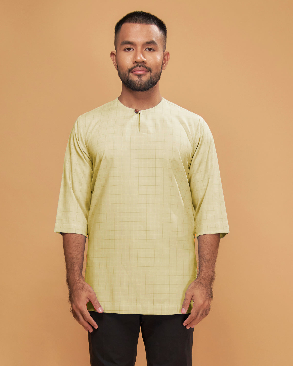KURTA JEBAT (Checked) - SOFT YELLOW