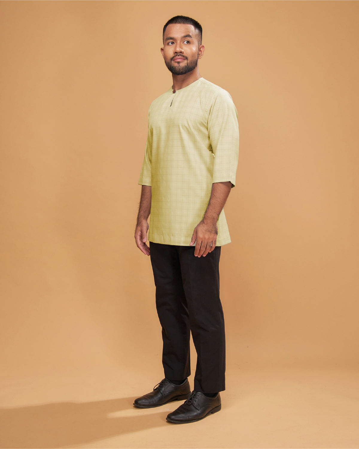 KURTA JEBAT (Checked) - SOFT YELLOW