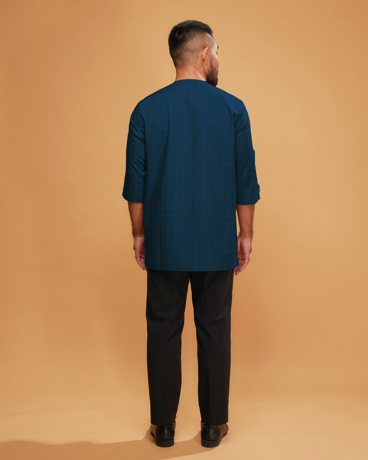 KURTA JEBAT (Checked) - TEAL BLUE