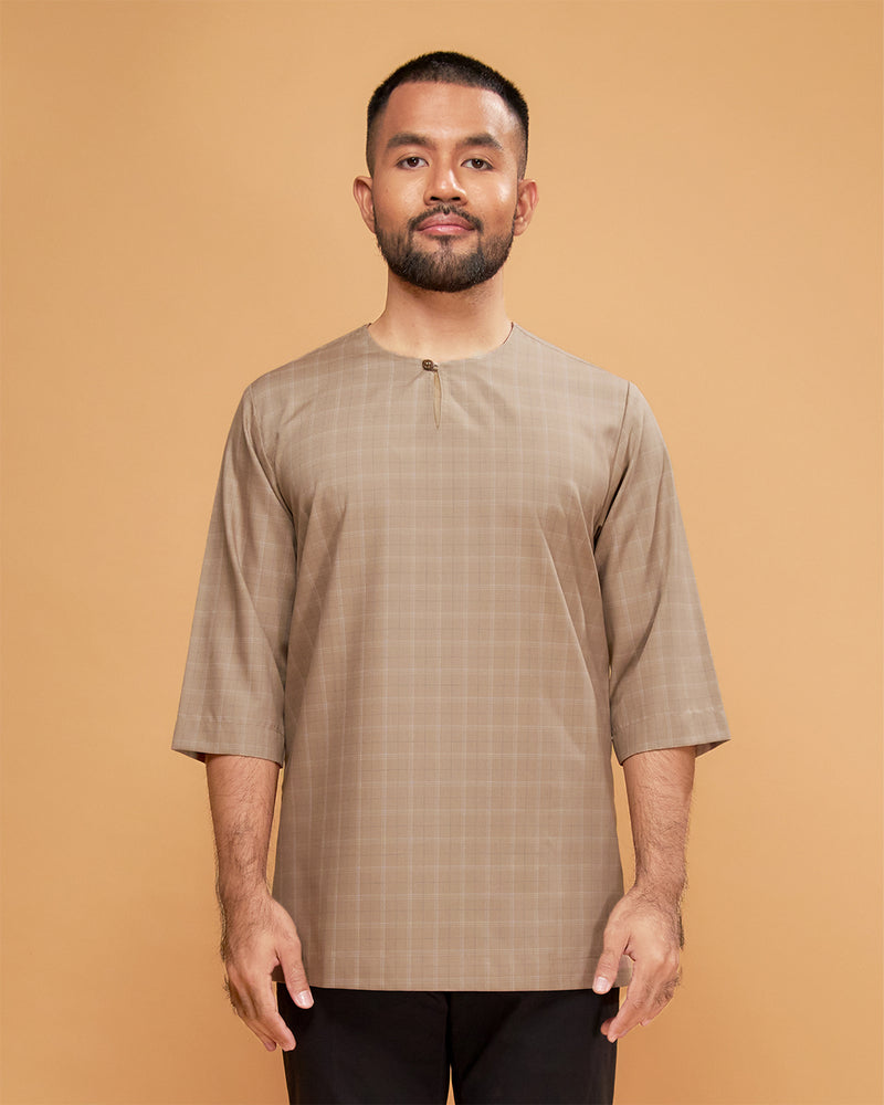 KURTA JEBAT (Checked) - NUDE