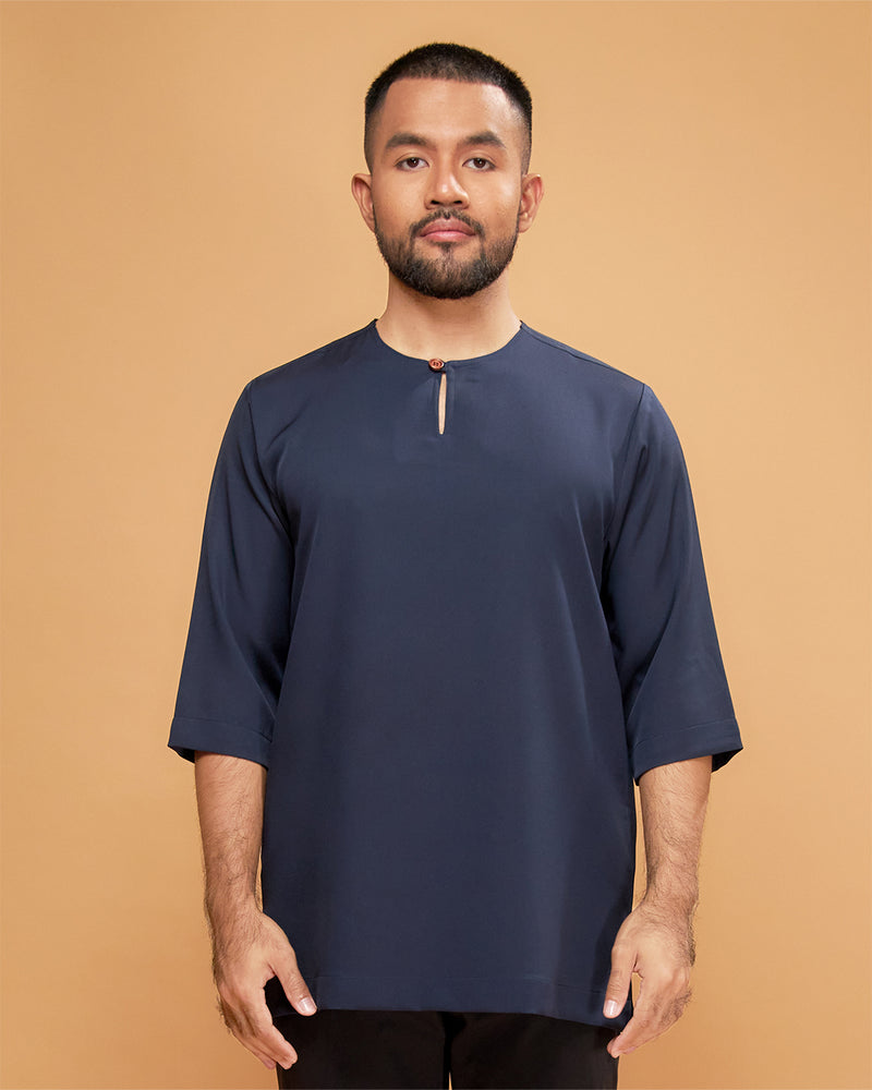 KURTA ARJUNA (Plain) - NAVY BLUE