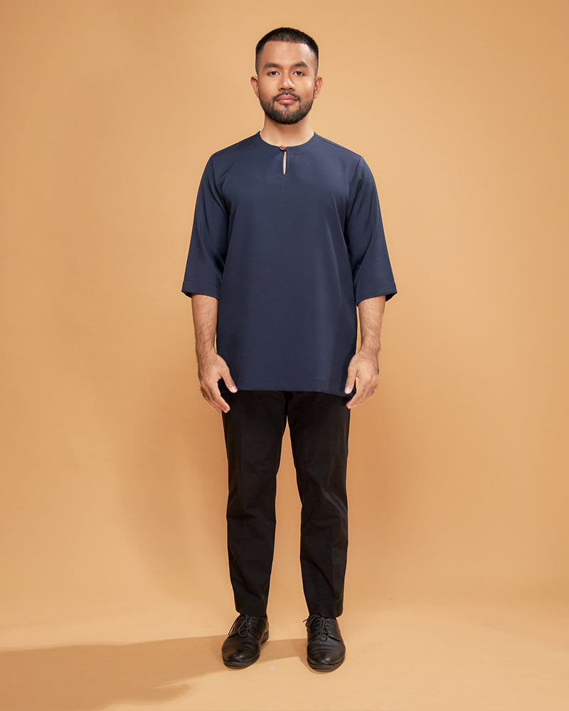 KURTA ARJUNA (Plain) - NAVY BLUE