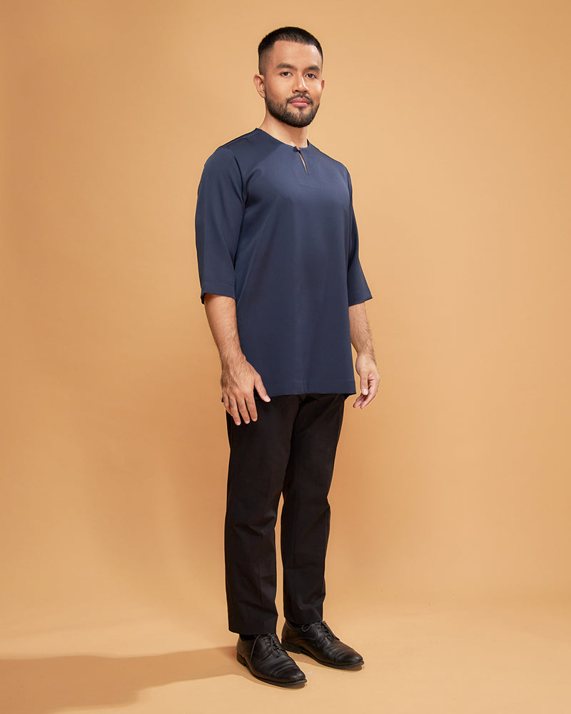 KURTA ARJUNA (Plain) - NAVY BLUE