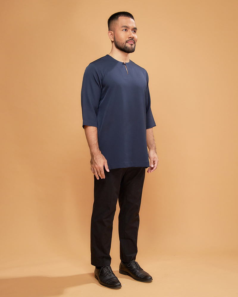 KURTA ARJUNA (Plain) - NAVY BLUE