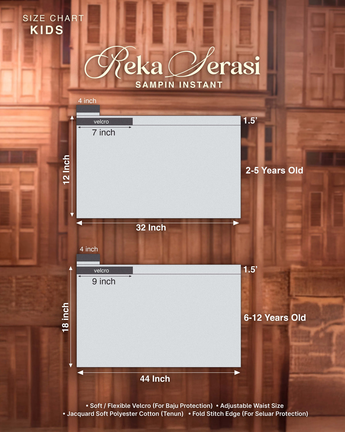 SAMPIN REKA SERASI (KIDS) - WHITE SILVER (RS06)