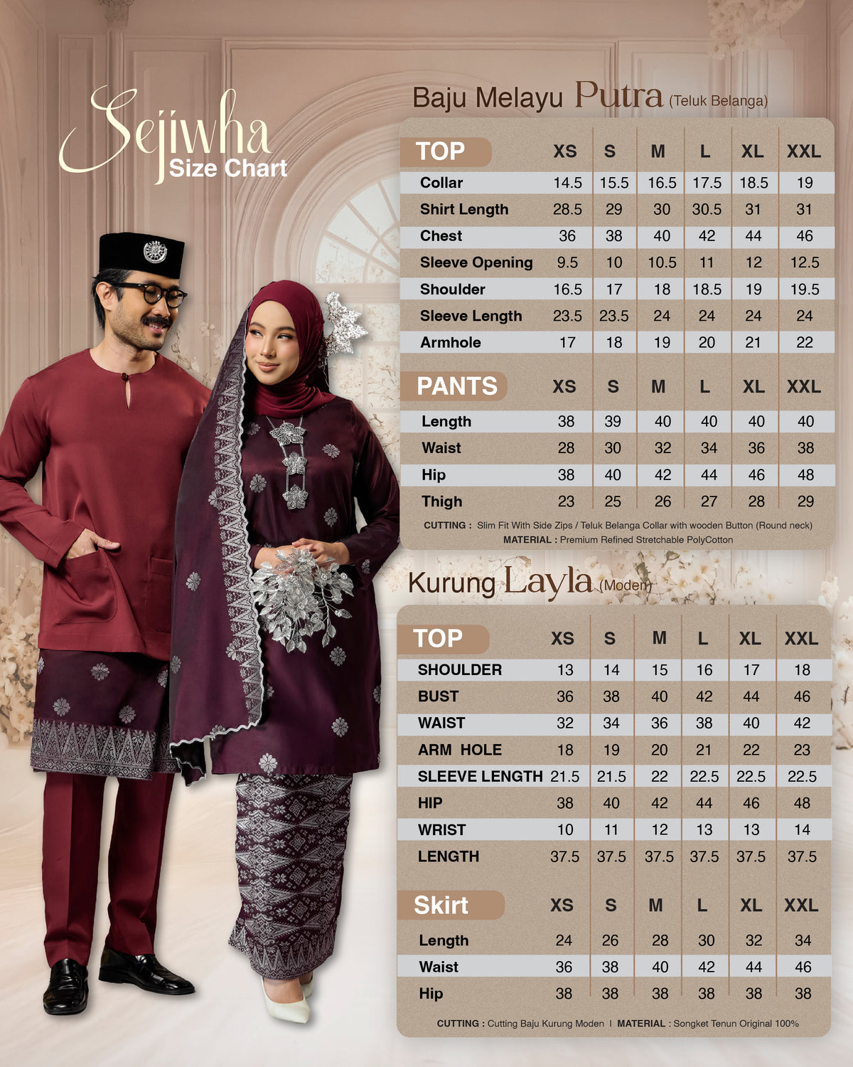 SEJIWHA SET A - BAJU MELAYU PUTRA & KURUNG LAYLA | BLACK SILVER/GOLD